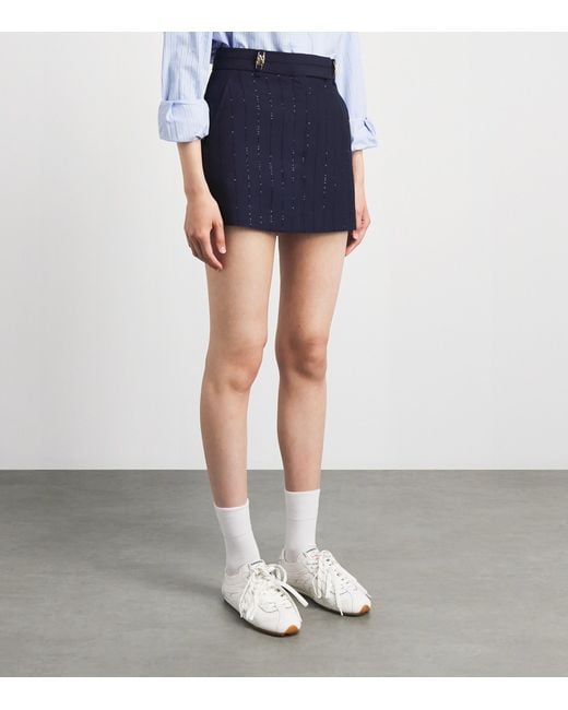 Sandro Blue Sequinned Mini Skort
