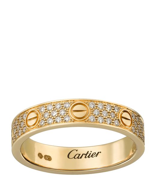 Cartier Metallic And Diamond Love Ring for men