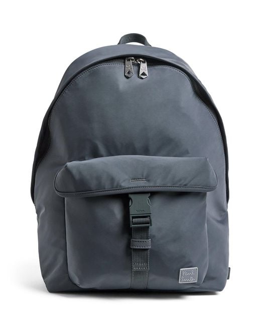 Paul Smith Gray Recycled Logo Backpack for men