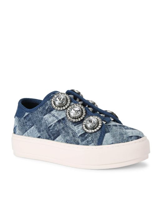 Kurt Geiger Blue Denim Laney Octavia Sneakers