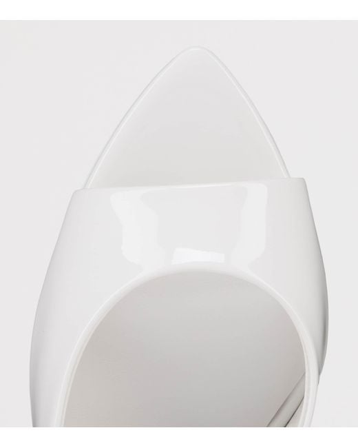 Christian Louboutin White Miss Z Mule Patent Leather Mules 100