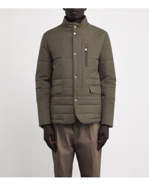 Pal Zileri Green Padded Jacket for men