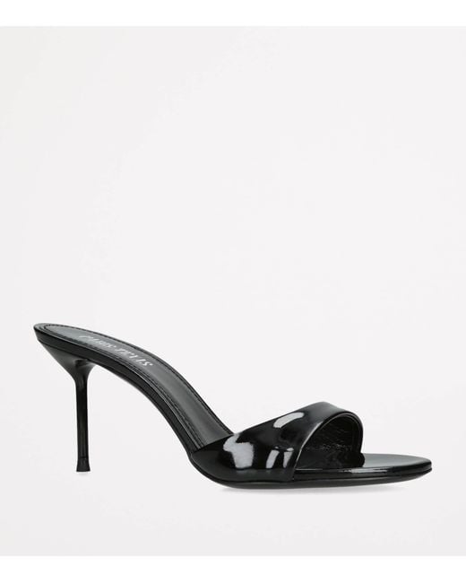 Paris Texas Black Patent Leather Lidia Mules 70