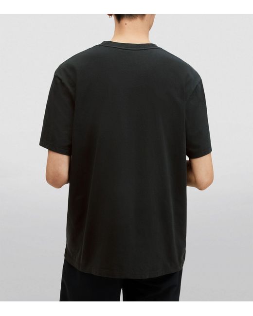 AllSaints Black Organic Cotton Archon T-shirt for men