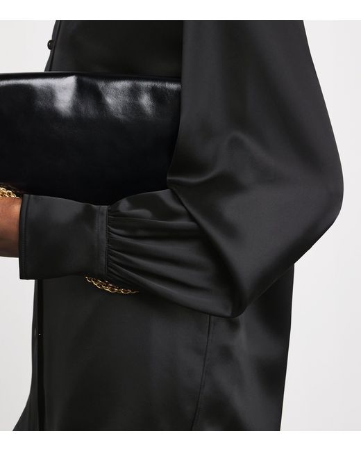 Joseph Black Satin Dieu Blouse