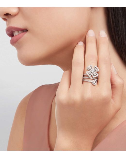 BVLGARI White And Diamond Fiorever Ring