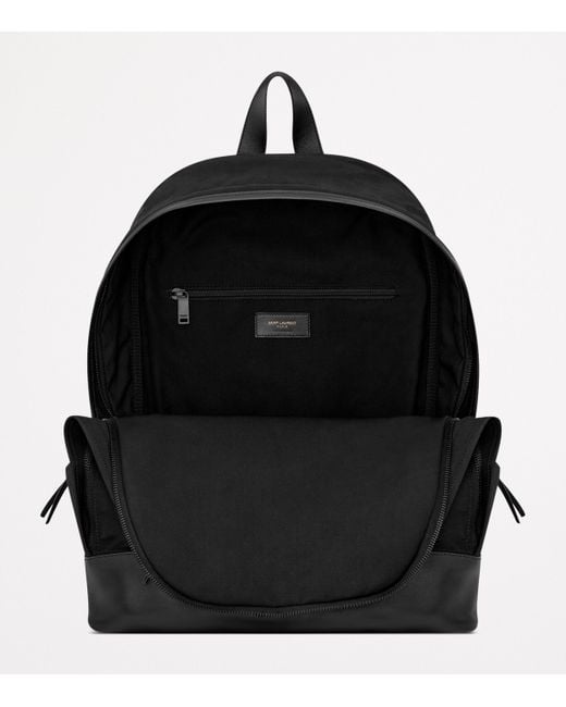 Saint Laurent Black Canvas City Backpack