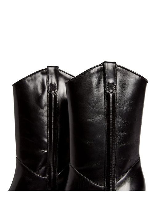 Maje Leather Cowboy Boots 70 in Black Lyst