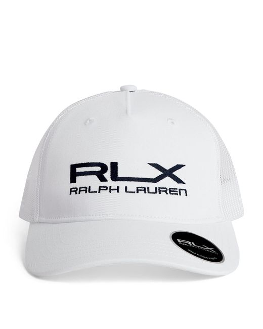 RLX Ralph Lauren White Logo Trucker Cap for men