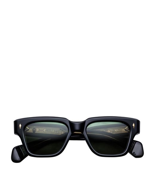 Jacques Marie Mage Black Acetate Fellini Sunglasses for men