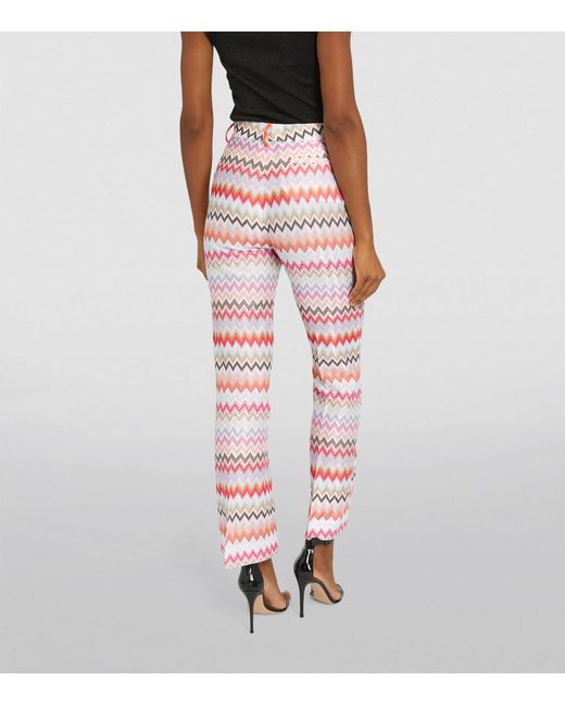 Missoni Red Zigzag Straight Trousers
