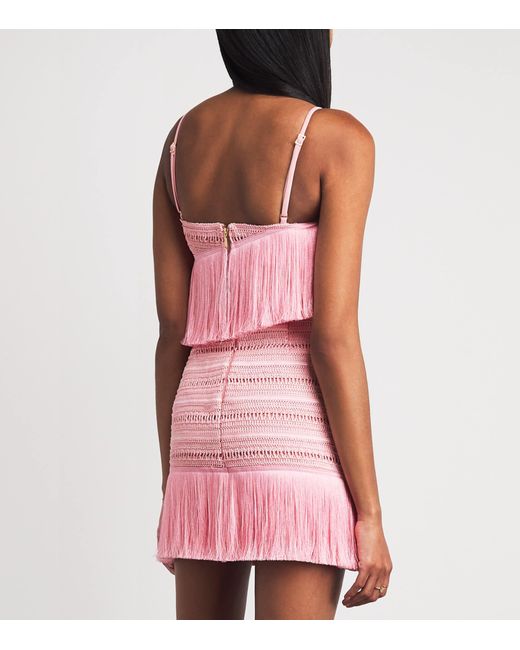 PATBO Pink Fringed Bra Top