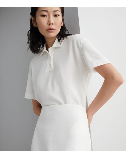 Brunello Cucinelli White Cotton-crepe Maxi Skirt