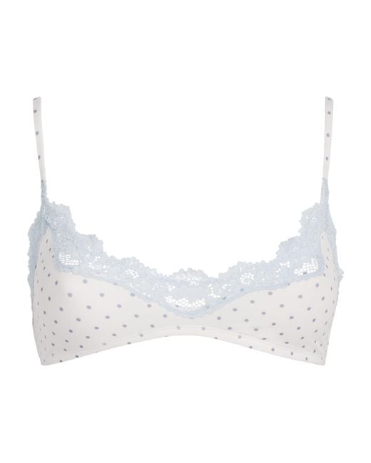 Skims White Fits Everybody Lace Scoop-Neck Bralette