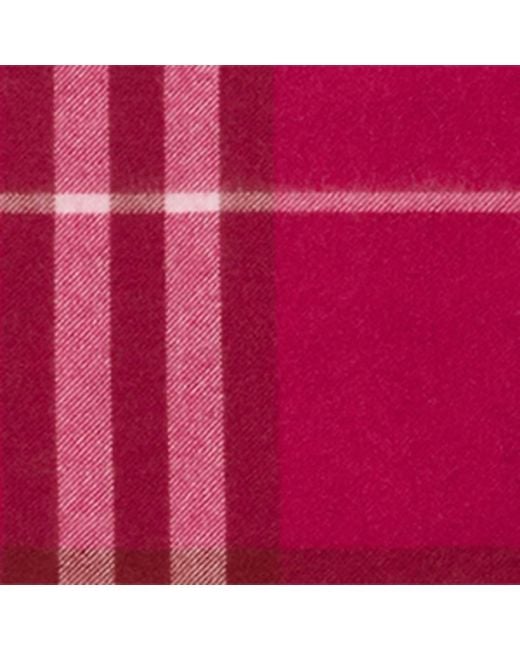 Burberry Red Cashmere Check Scarf