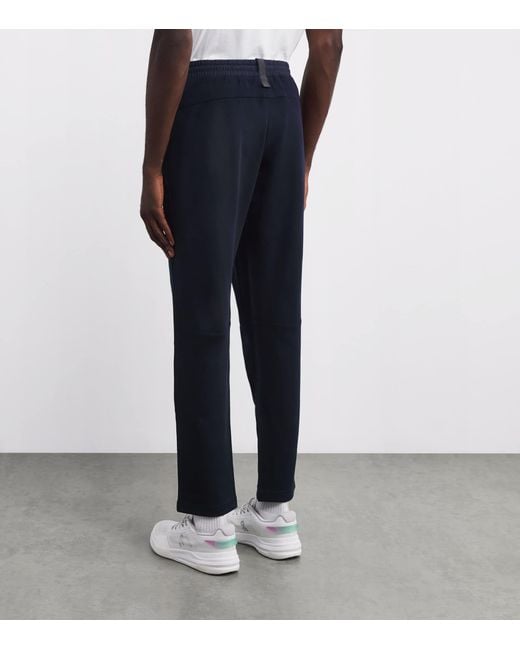 Sease Blue Wool-Blend Drawstring Trousers for men