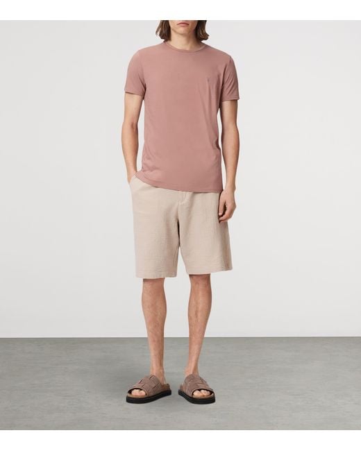 AllSaints Pink Organic Cotton Tonic T-Shirt for men