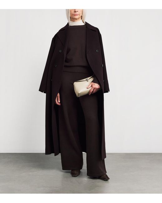 Yves Salomon Brown Wool-Blend Sweater