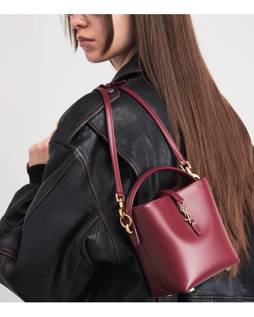 Saint Laurent Red Mini Le 37 Bucket Bag