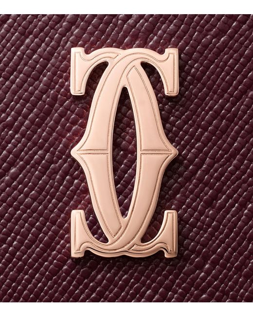 Cartier Purple Leather C De Card Holder
