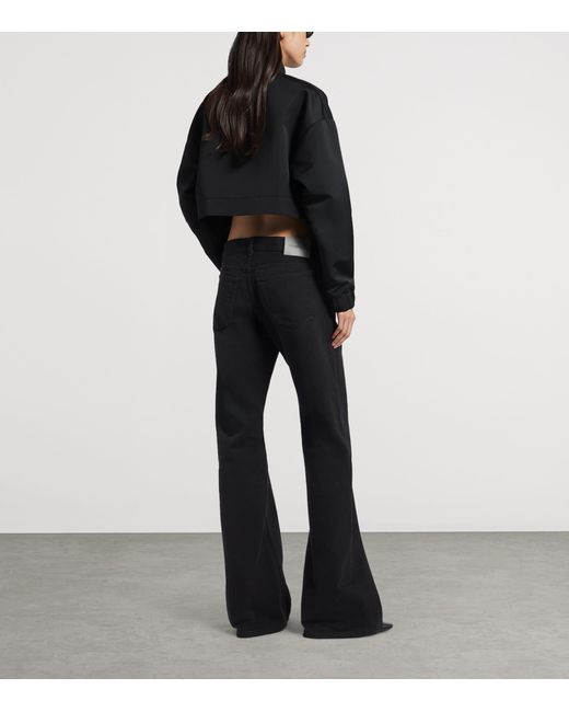 Balenciaga Black Technical Faille Cropped Track Jacket