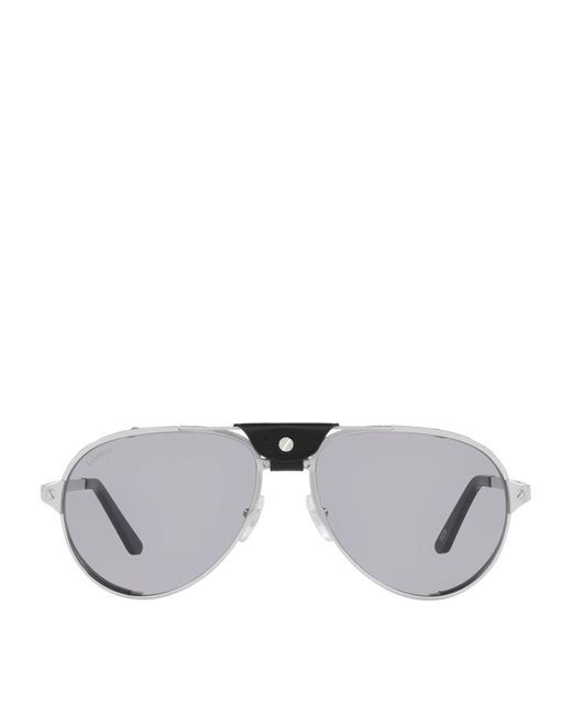 Cartier Gray Aviator Sunglasses for men