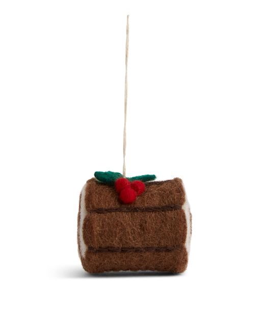 Harrods Brown Yule Log Tree Decoration
