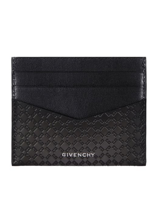 Givenchy Black Leather 2X3Cc Card Holder for men