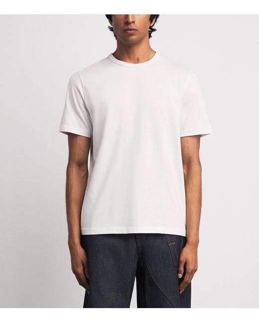 J.W. Anderson White Cotton Embroidered Anchor T-Shirt for men