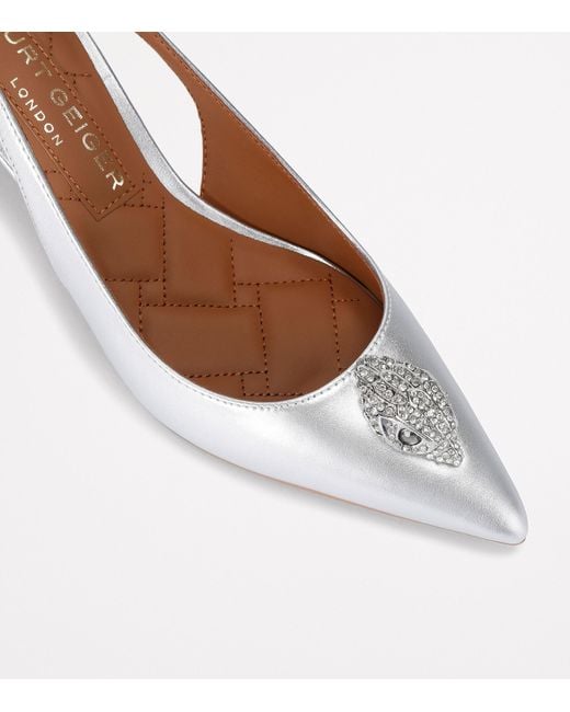 Kurt Geiger Metallic Leather Belgravia Slingback Pumps