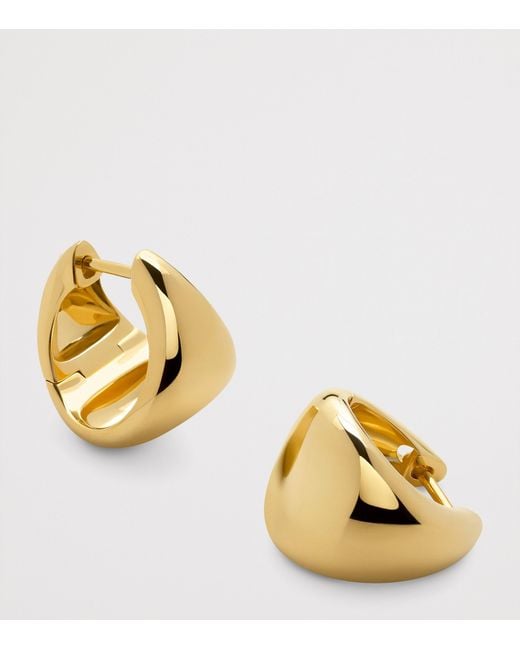 Monica Vinader Metallic Vermeil Tapered Hoop Earrings