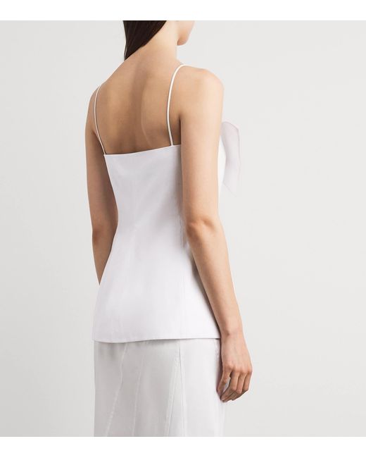 FFORME White Cotton Folded Eilwen Top