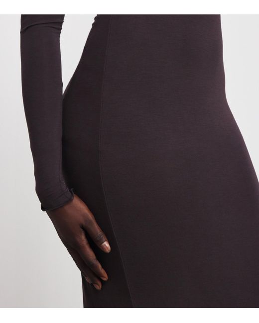 Skims Black Sheer Modal Maxi Skirt