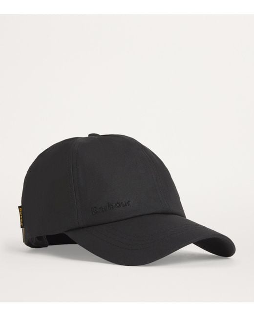Barbour Black Wax Sports Baseball Cap for men