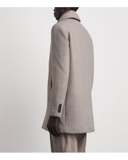 Moorer Gray Virgin Wool Monferrato-Lp Coat for men