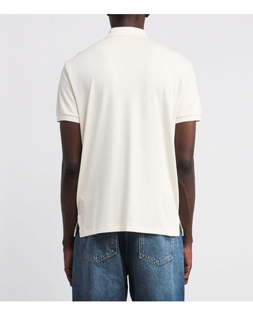 Polo Ralph Lauren Pima Cotton Slim Fit Polo Shirt in White for Men | Lyst