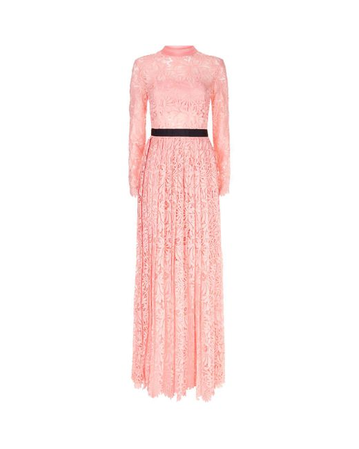 Self portrait floral lace maxi best sale dress