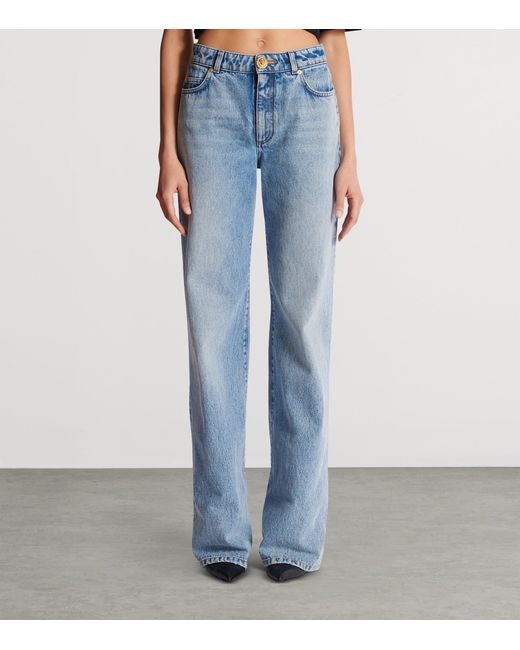 Balmain Blue Straight-Leg Jeans