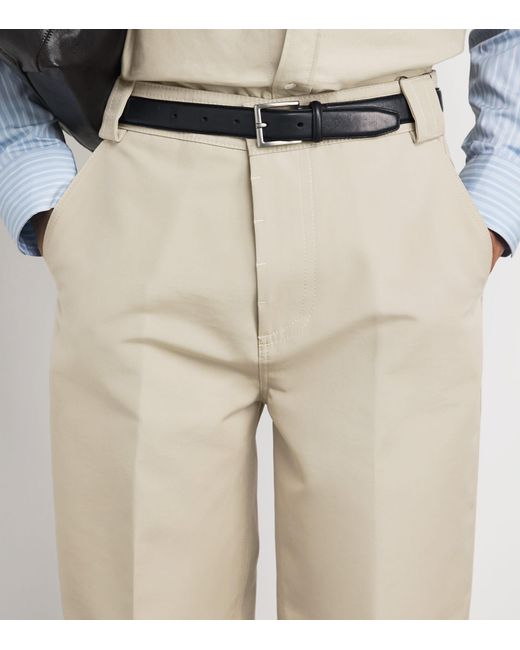 AMI Natural Cotton Baggy Trousers for men