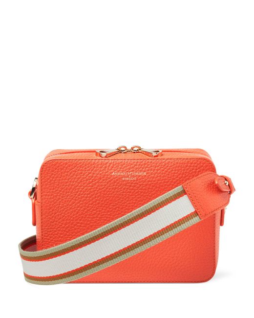 Aspinal Red Leather Camera Bag
