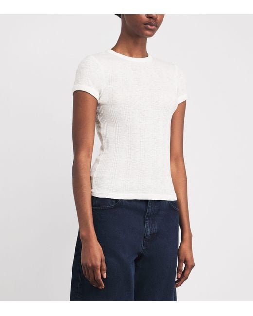 Mother White Cotton Itty Bitty T-Shirt