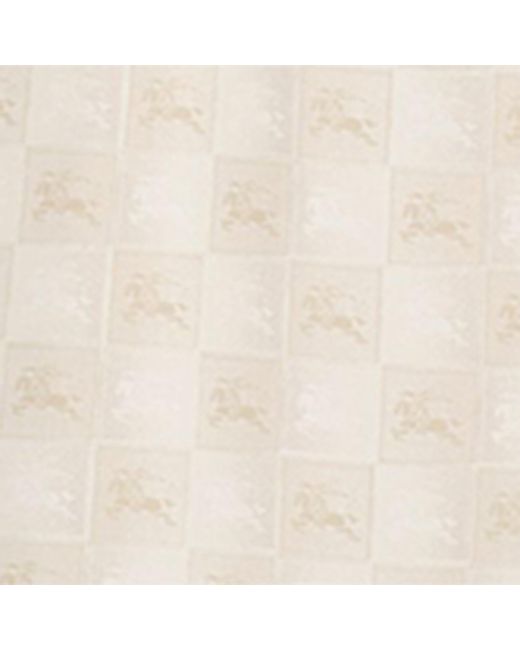Burberry Natural Silk Equestrian Knight Design Trousers
