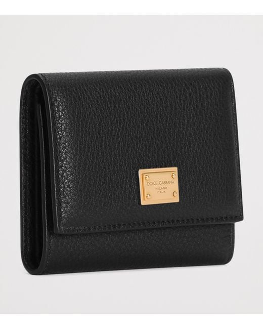 Dolce & Gabbana Black Leather Logo Wallet
