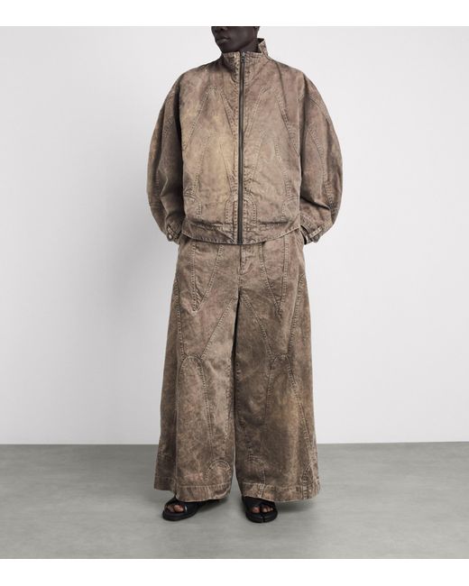 IM MEN Brown Cotton Elements Jacket for men