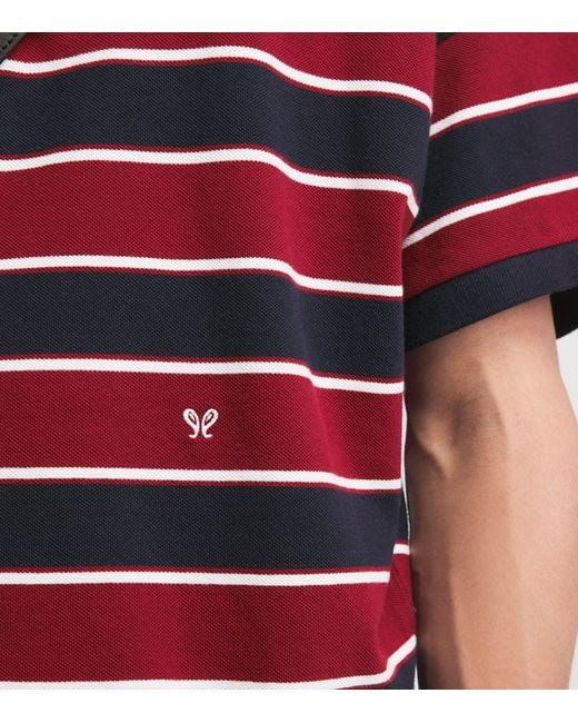 Rhude Red Stripe Fontaine Polo Shirt for men