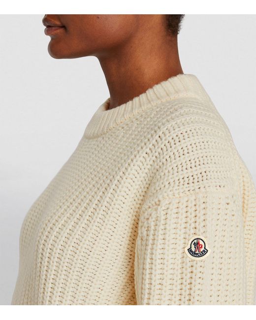 Moncler White Wool Sweater