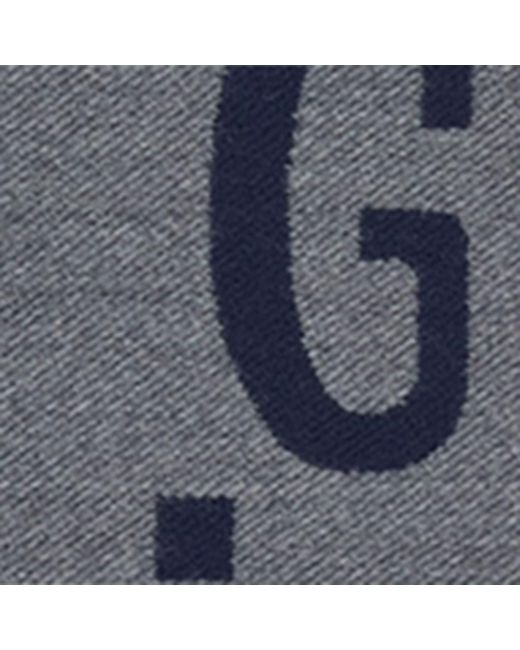 Gucci Gray Wool-silk Reversible Gg Scarf