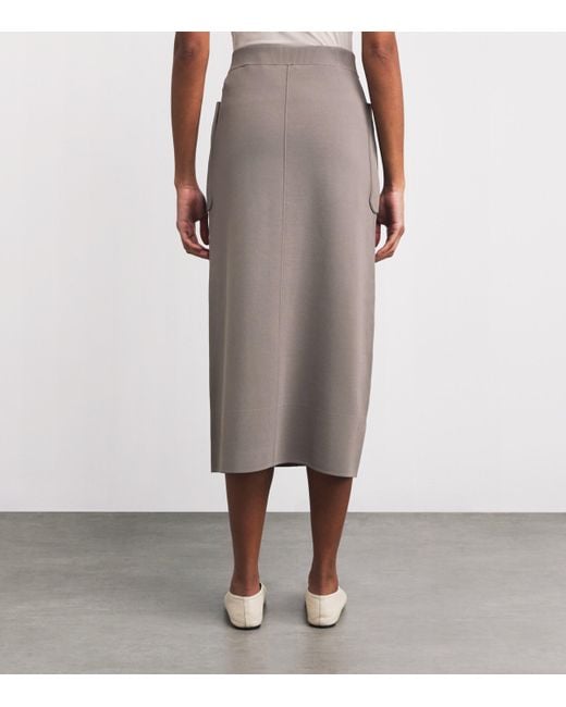 Joseph Gray Milano-Knit Midi Skirt