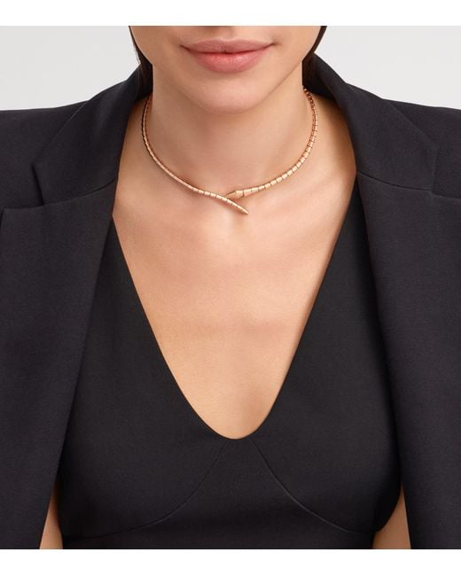 BVLGARI Metallic Serpenti Viper Necklace