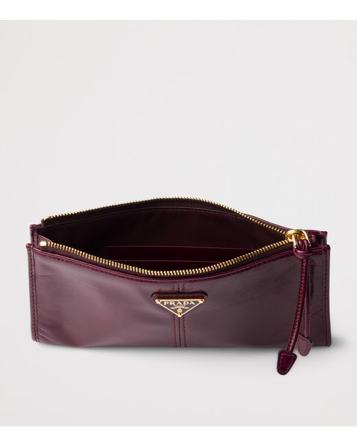 Prada Purple Patent Leather Pouch